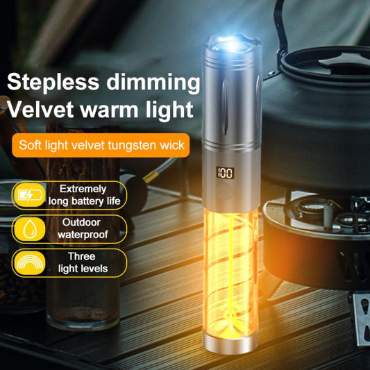 KXK-606 15W Camping Flashlight Rechargeable Emergency Light