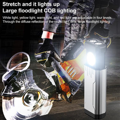 KXK-886 IP44 Waterproof Work Light 3 Color Temperature COB Emergency Flashlight, KXK-886