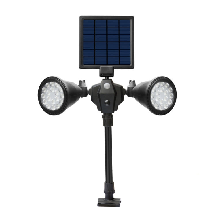 مصباح LED روبوتي يعمل بالطاقة الشمسية مزود بمستشعر ذكي مزدوج الرأس للحديقة الخارجية