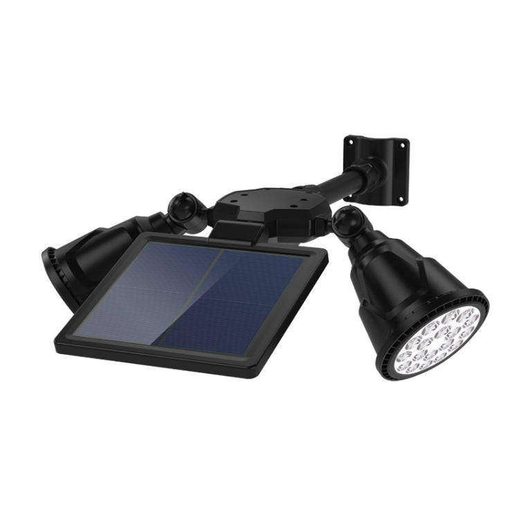 مصباح LED روبوتي يعمل بالطاقة الشمسية مزود بمستشعر ذكي مزدوج الرأس للحديقة الخارجية