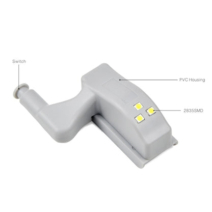 مصباح مستشعر LED بمفصلة داخلية عالمية بقوة 0.3 وات، خزانة، 3 مصابيح LED، إضاءة ليلية، تشغيل/إيقاف تلقائي، لمبة واحدة باللون الأبيض، قطعة واحدة باللون الأبيض الدافئ