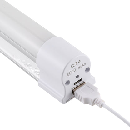 Q34 34cm White + Red USB LED Strip Light Portable 5V 650mA 5500-6500K with Switch, 34cm
