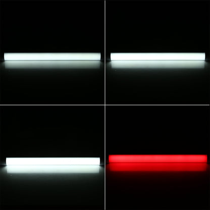 Q34 34cm White + Red USB LED Strip Light Portable 5V 650mA 5500-6500K with Switch, 34cm