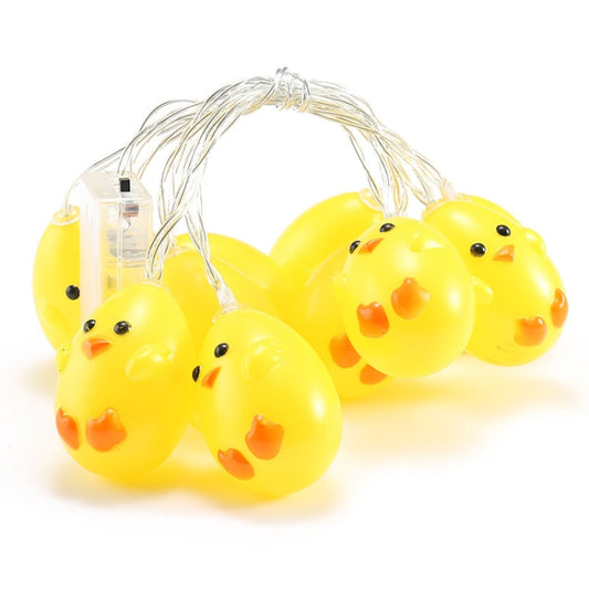Cute Yellow Chicken Type 1.5m 10 LEDs Battery Decorative Lamp Easter Holiday Household Party Decorative Light, Chicken