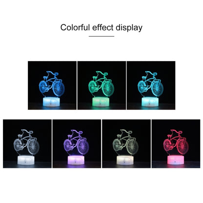 DC01 Crack Base Bicycle Creative 3D Colorful LED Decorative Night Light, Remote Control Version, Remote Control Version