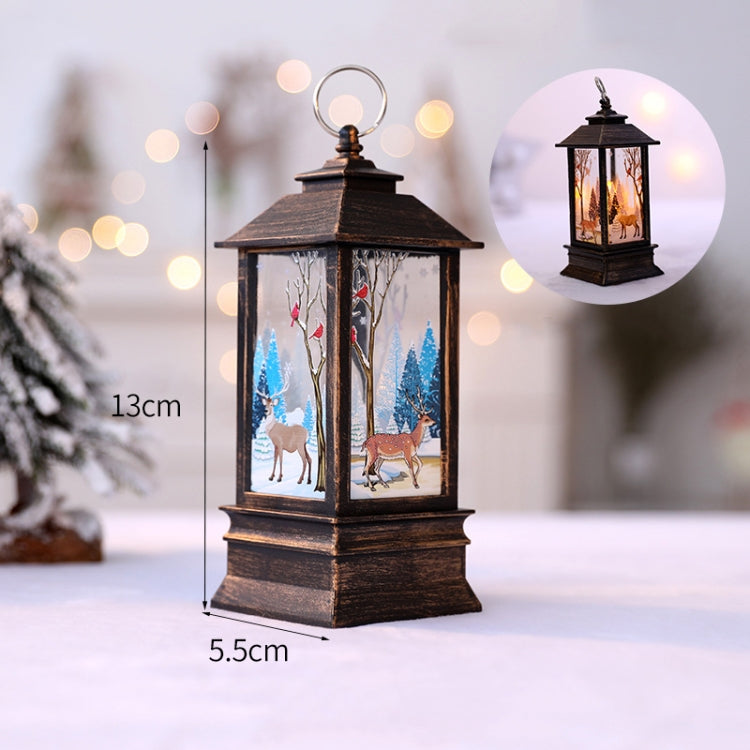 White Elk Pattern Christmas Simulation Flame LED Lamp Desktop Decoration, LED5966A, LED5966B, LED5966C, LED5966D, LED5966E, LED5966F, LED5966G