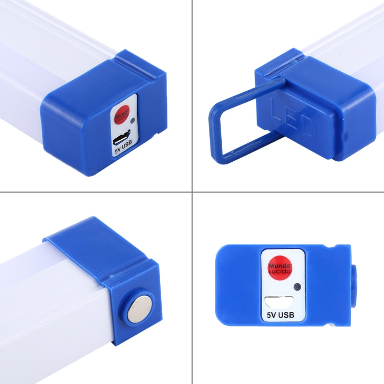 شريط إضاءة LED للطوارئ بمنفذ USB بطول 17 سم، بقوة 20 وات و480 لومن، بثلاثة مستويات لضبط السطوع، بقوة 20 وات