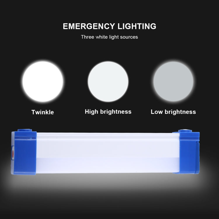 شريط إضاءة LED للطوارئ بمنفذ USB بطول 17 سم، بقوة 20 وات و480 لومن، بثلاثة مستويات لضبط السطوع، بقوة 20 وات
