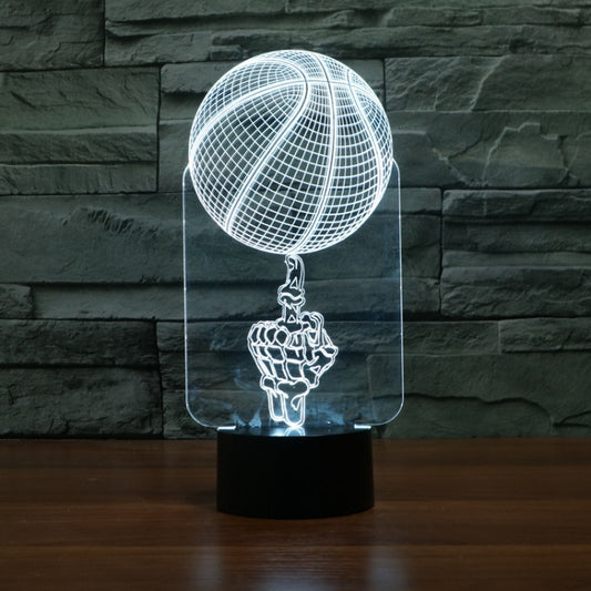 مصباح ليلي LED ثلاثي الأبعاد بتصميم كرة سلة أسود، إصدار مع جهاز تحكم عن بعد بـ 16 لونًا، إصدار مع جهاز تحكم عن بعد بـ 16 لونًا