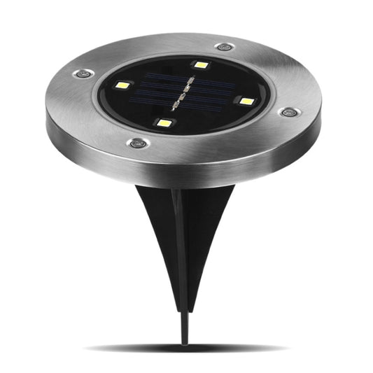 مصباح LED SMD 5050 تحت الأرض، مسار خارجي، حديقة، سطح، إضاءة LED، 4 مصابيح LED بيضاء، 4 مصابيح LED بيضاء دافئة