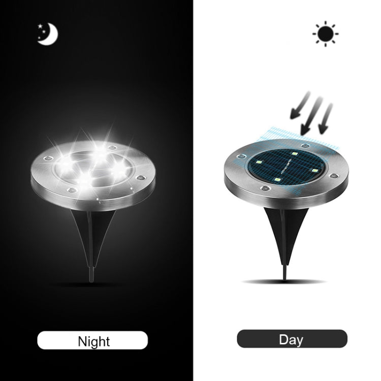 مصباح LED SMD 5050 تحت الأرض، مسار خارجي، حديقة، سطح، إضاءة LED، 4 مصابيح LED بيضاء، 4 مصابيح LED بيضاء دافئة