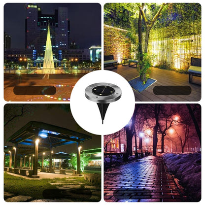 مصباح LED SMD 5050 تحت الأرض، مسار خارجي، حديقة، سطح، إضاءة LED، 4 مصابيح LED بيضاء، 4 مصابيح LED بيضاء دافئة