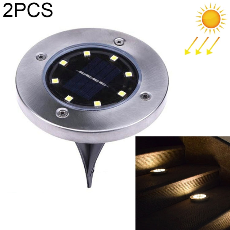مصباح LED SMD 5050 تحت الأرض، مسار خارجي، حديقة، سطح، إضاءة LED، 8 مصابيح LED بيضاء، 8 مصابيح LED بيضاء دافئة