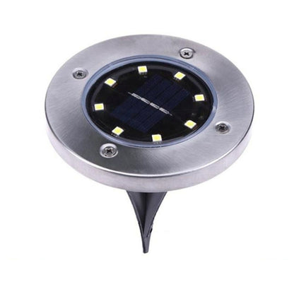 مصباح LED SMD 5050 تحت الأرض، مسار خارجي، حديقة، سطح، إضاءة LED، 8 مصابيح LED بيضاء، 8 مصابيح LED بيضاء دافئة