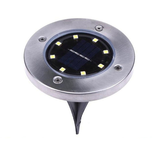 مصباح LED SMD 5050 تحت الأرض، مسار خارجي، حديقة، سطح، إضاءة LED، 8 مصابيح LED بيضاء، 8 مصابيح LED بيضاء دافئة