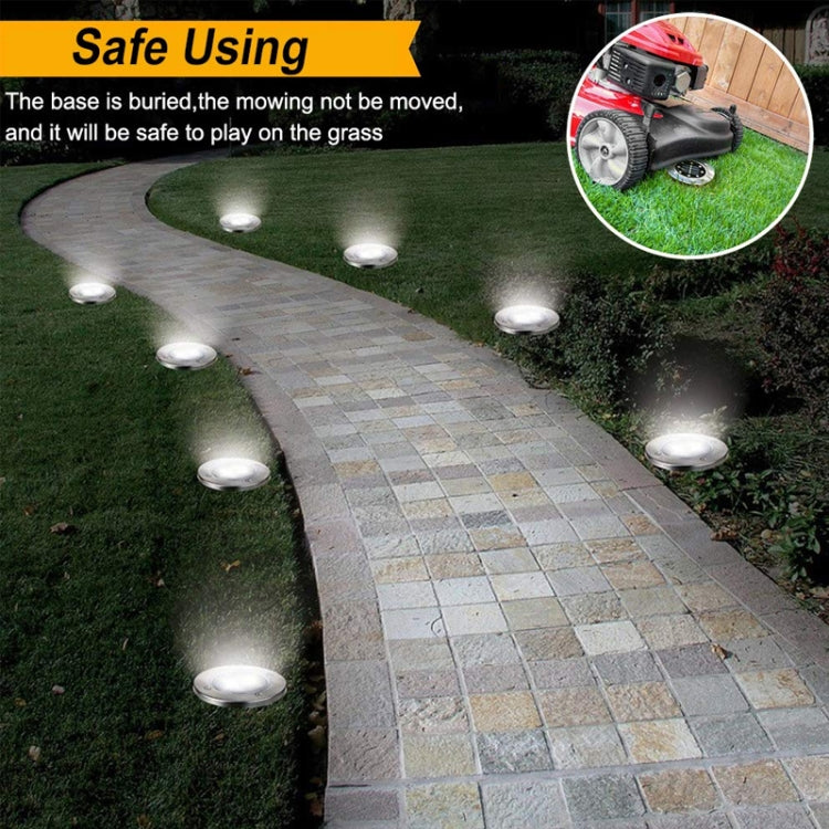 مصباح LED SMD 5050 تحت الأرض، مسار خارجي، حديقة، سطح، إضاءة LED، 8 مصابيح LED بيضاء، 8 مصابيح LED بيضاء دافئة
