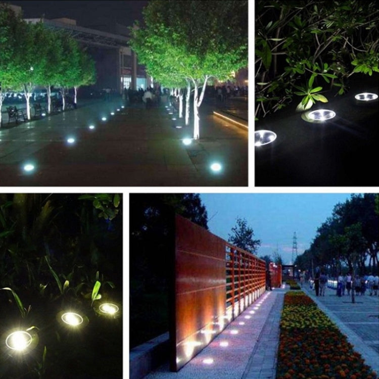 مصباح LED SMD 5050 تحت الأرض، مسار خارجي، حديقة، سطح، إضاءة LED، 8 مصابيح LED بيضاء، 8 مصابيح LED بيضاء دافئة