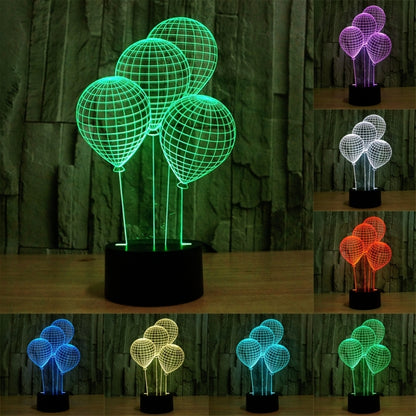 7 Color Discoloration Creative Visual Stereo Lamp Desk Lamp Night Light, Balloon Style