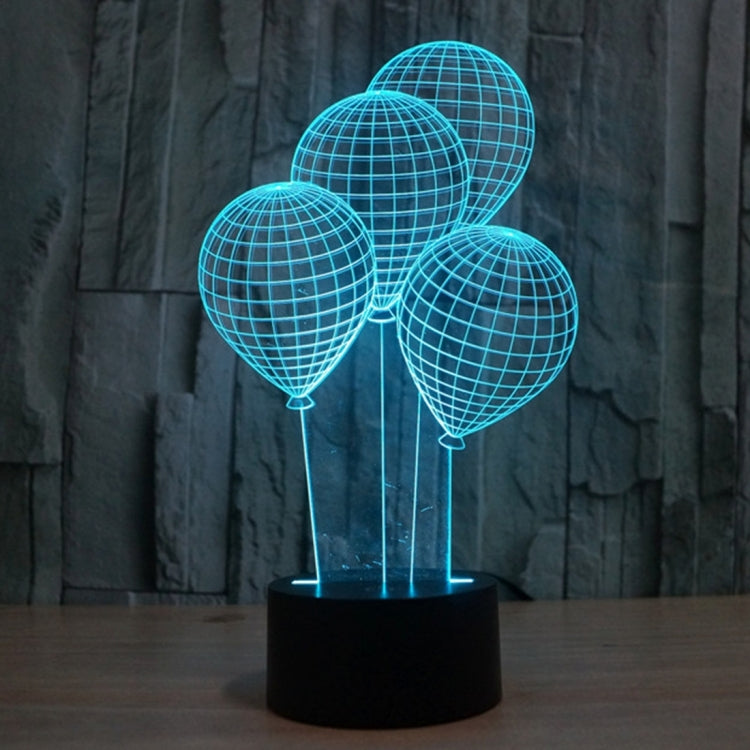 7 Color Discoloration Creative Visual Stereo Lamp Desk Lamp Night Light, Balloon Style