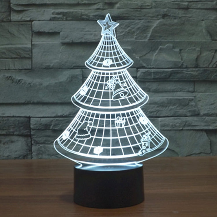 7 Color Discoloration Creative Visual Stereo Lamp Desk Lamp Night Light, Christmas Tree Style