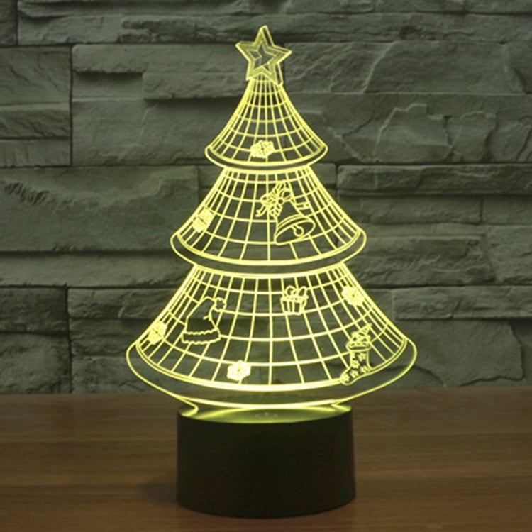 7 Color Discoloration Creative Visual Stereo Lamp Desk Lamp Night Light, Christmas Tree Style