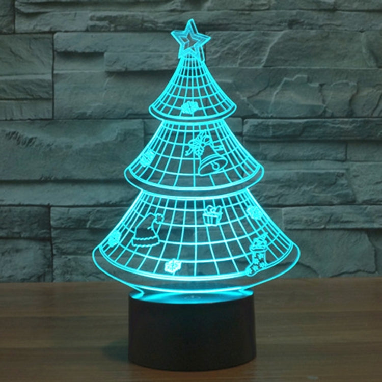 7 Color Discoloration Creative Visual Stereo Lamp Desk Lamp Night Light, Christmas Tree Style