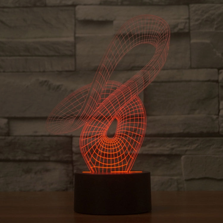 7 Color Discoloration Creative Visual Stereo Lamp Desk Lamp Night Light, 2869 Abstract Style