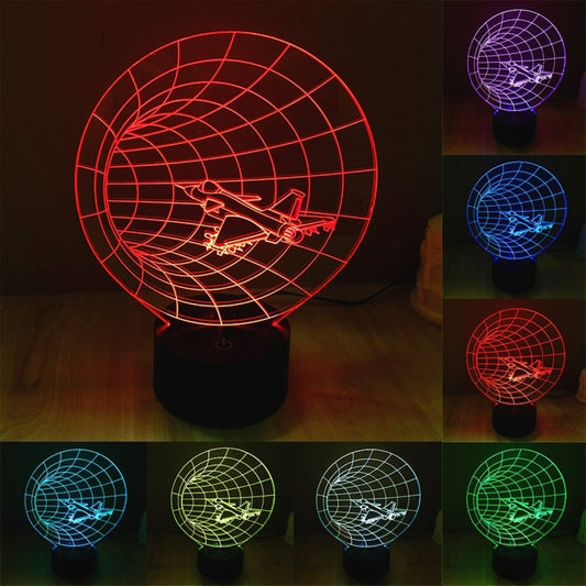 7 Color Discoloration Creative Visual Stereo Lamp Desk Lamp Night Light, Time Machine Style
