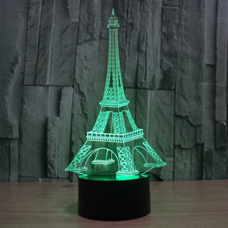 7 Color Discoloration Creative Visual Stereo Lamp Desk Lamp Night Light, Eiffel Tower Style
