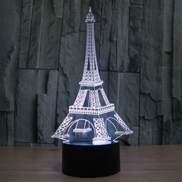 7 Color Discoloration Creative Visual Stereo Lamp Desk Lamp Night Light, Eiffel Tower Style