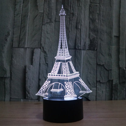 7 Color Discoloration Creative Visual Stereo Lamp Desk Lamp Night Light, Eiffel Tower Style