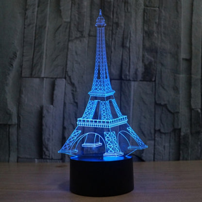 7 Color Discoloration Creative Visual Stereo Lamp Desk Lamp Night Light, Eiffel Tower Style