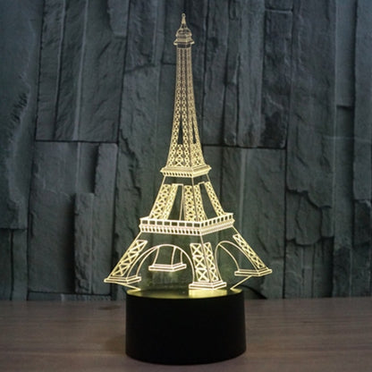 7 Color Discoloration Creative Visual Stereo Lamp Desk Lamp Night Light, Eiffel Tower Style