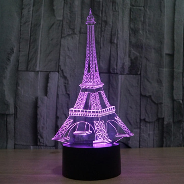 7 Color Discoloration Creative Visual Stereo Lamp Desk Lamp Night Light, Eiffel Tower Style