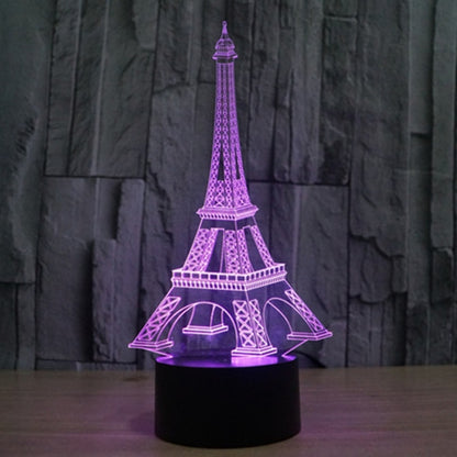 7 Color Discoloration Creative Visual Stereo Lamp Desk Lamp Night Light, Eiffel Tower Style