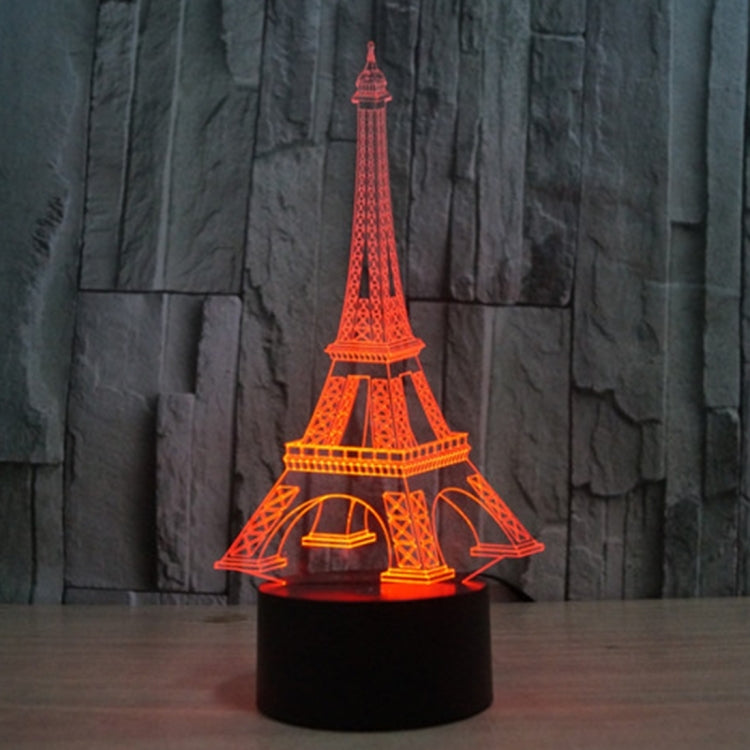 7 Color Discoloration Creative Visual Stereo Lamp Desk Lamp Night Light, Eiffel Tower Style