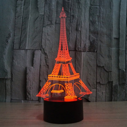 7 Color Discoloration Creative Visual Stereo Lamp Desk Lamp Night Light, Eiffel Tower Style