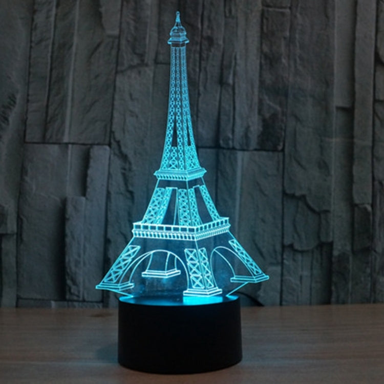 7 Color Discoloration Creative Visual Stereo Lamp Desk Lamp Night Light, Eiffel Tower Style