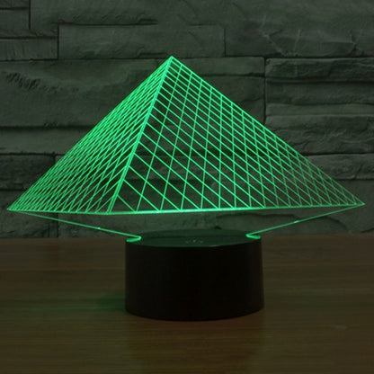 7 Colour Discoloration Creative Visual Stereo Lamp Desk Lamp Night Light, Pyramid Style