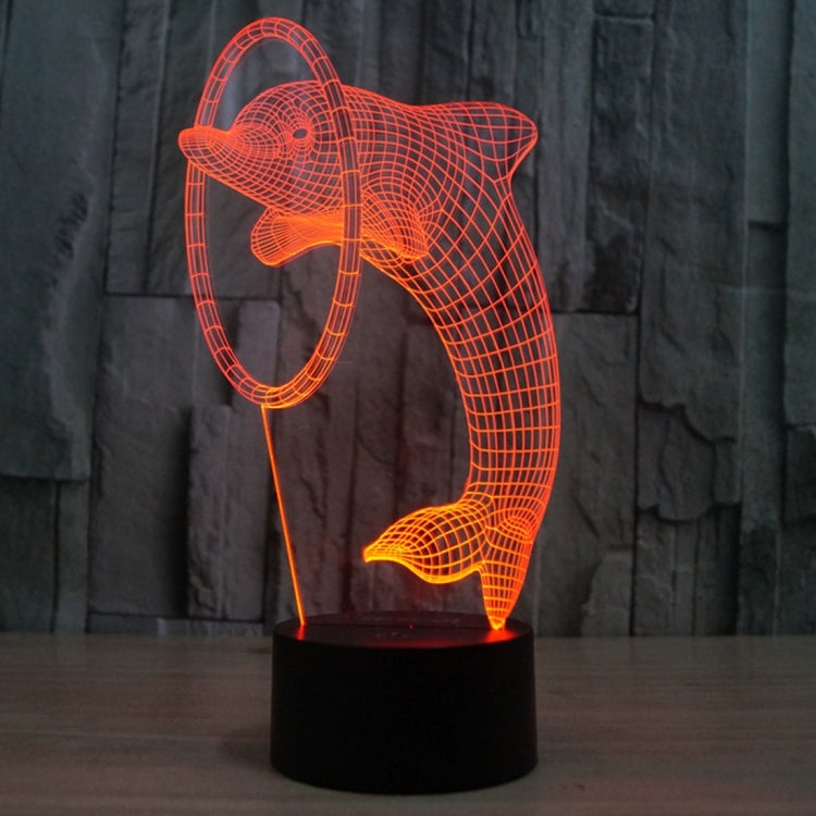 7 Colour Discoloration Creative Visual Stereo Lamp Desk Lamp Night Light, Dolphin Style