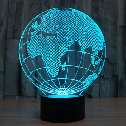 7 Colour Discoloration Creative Visual Stereo Lamp Desk Lamp Night Light, European Globe Style
