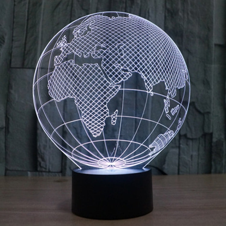 7 Colour Discoloration Creative Visual Stereo Lamp Desk Lamp Night Light, European Globe Style