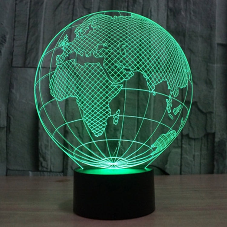 7 Colour Discoloration Creative Visual Stereo Lamp Desk Lamp Night Light, European Globe Style