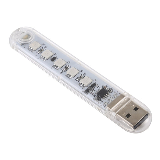 ضوء ليلي صغير محمول بمنفذ USB و5 مصابيح LED ملونة 5 فولت مع مفتاح