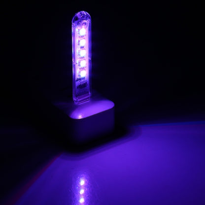 ضوء ليلي صغير محمول بمنفذ USB و5 مصابيح LED ملونة 5 فولت مع مفتاح