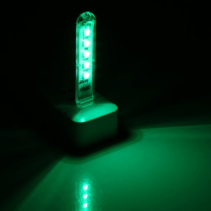 ضوء ليلي صغير محمول بمنفذ USB و5 مصابيح LED ملونة 5 فولت مع مفتاح