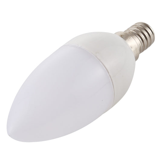 مصباح LED مدبب 3 وات 6500 كلفن E14 2835 8 مصابيح LED موفر للطاقة، لون الإضاءة: أبيض، 110-220 فولت، ضوء أبيض