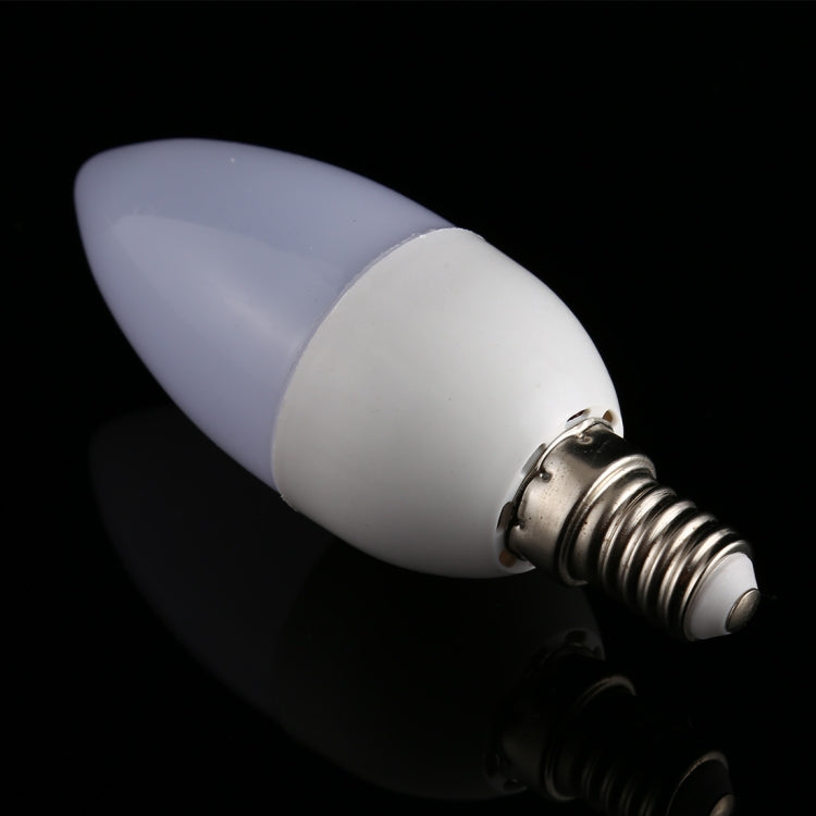 مصباح LED مدبب 3 وات 6500 كلفن E14 2835 8 مصابيح LED موفر للطاقة، لون الإضاءة: أبيض، 110-220 فولت، ضوء أبيض