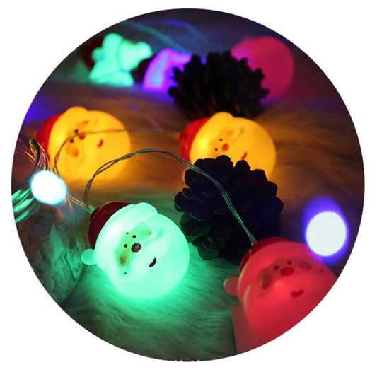10 LEDs 2 x AA Batteries Box Powered Warm Fairy Decorative Lamp for Christmas, Party, Bedroom, 1.5m Santa Claus Colorful Light, 1.5m Santa Claus Warm White