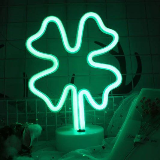 Warm Fairy Decorative Lamp Night Light for Christmas, Wedding, Party, Bedroom, Four-leaf Clover